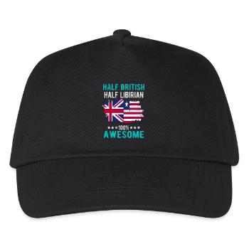 Moitié britannique moitié libyen - Casquette de baseball Enfant - noir - Devant