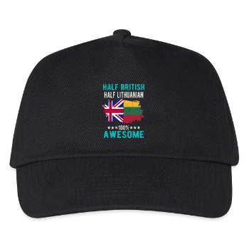 Half British Half Lithuanian - Kids’ Baseball Cap - black - Front