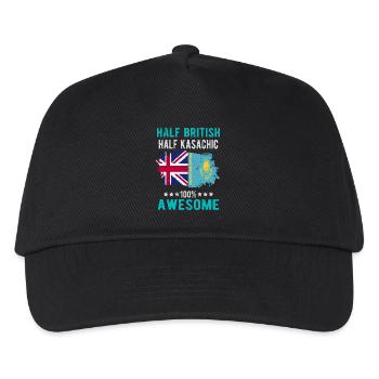 Half British Half Kazakh - Kids’ Baseball Cap - black - Front