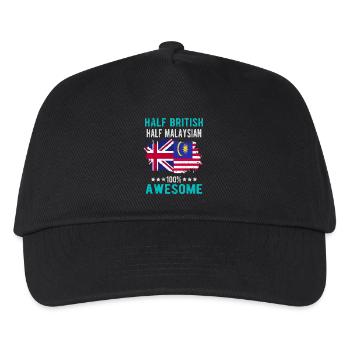 Half British Half Malaysian - Kids’ Baseball Cap - black - Front