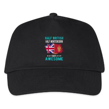 Half British Half Montenegrin - Kids’ Baseball Cap - black - Front