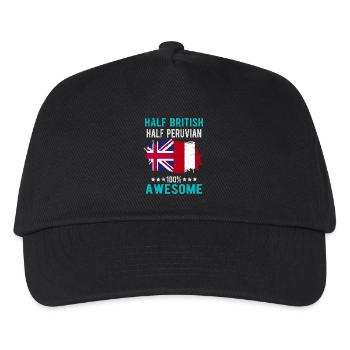 Half British Half Peruvian - Kids’ Baseball Cap - black - Front