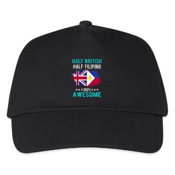 Half British Half Filipino - Kids’ Baseball Cap - black - Front