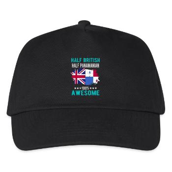 Half British Half Panama - Kids’ Baseball Cap - black - Front