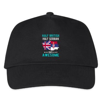 Mi-Britannique, mi-serbe - Casquette de baseball Enfant - noir - Devant