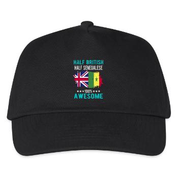 Half British Half Senegalese - Kids’ Baseball Cap - black - Front
