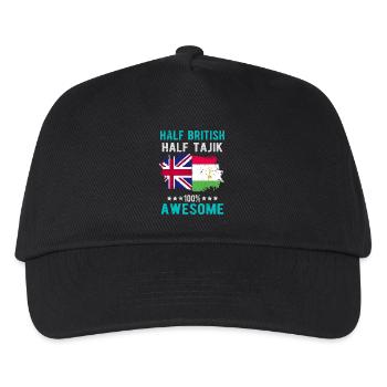 Half British Half Tajik - Kids’ Baseball Cap - black - Front