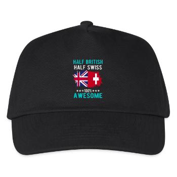 Mi-Britannique, mi-Suisse - Casquette de baseball Enfant - noir - Devant