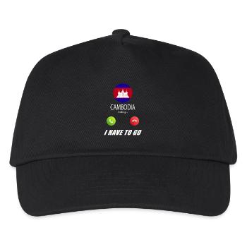 Cambodia Calls Lusiger Flag Slogan - Kids’ Baseball Cap - black - Front