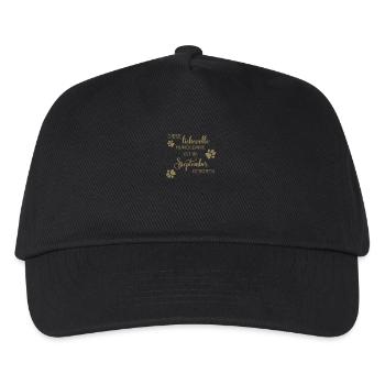 Liebevolle Hundedame September Geburtsmonat - Kinder Basecap - Schwarz - Vorne