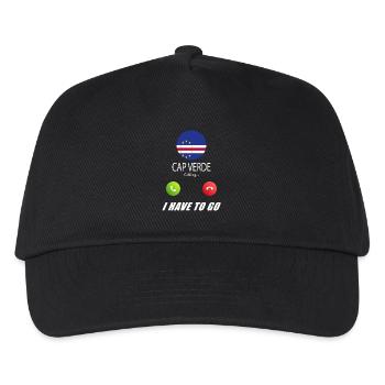Cap Verde appelle au sort des drapeaux Lusiger - Casquette de baseball Enfant - noir - Devant