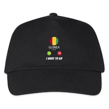 Guinea ruft an Lusiger Flaggen Spruch - Kinder Basecap - Schwarz - Vorne