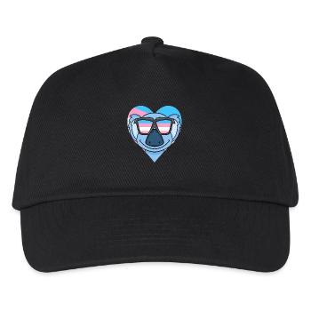 Transgender Transsexuell Koala Geschenk - Kinder Basecap - Schwarz - Vorne