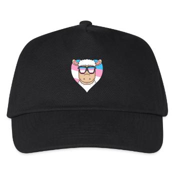 Transgender Transsexuell Schaf Geschenk - Kinder Basecap - Schwarz - Vorne