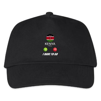 Kenya calls lusiger flags saying - Kids’ Baseball Cap - black - Front