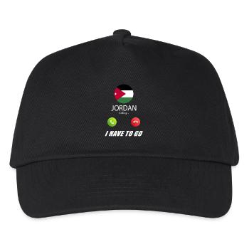 Jordanien ruft an Lusiger Flaggen Spruch - Kinder Basecap - Schwarz - Vorne