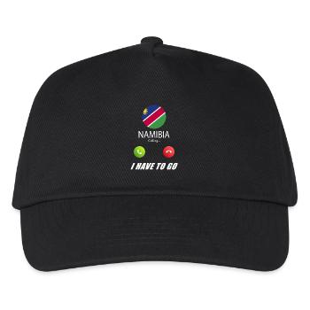 Namibia ruft an Lusiger Flaggen Spruch - Kinder Basecap - Schwarz - Vorne