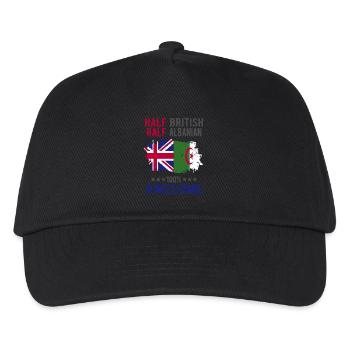 Half British Half Albanian - Kids’ Baseball Cap - black - Front