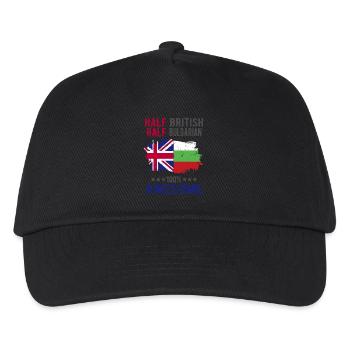 Half British Half Bulgarian - Kids’ Baseball Cap - black - Front
