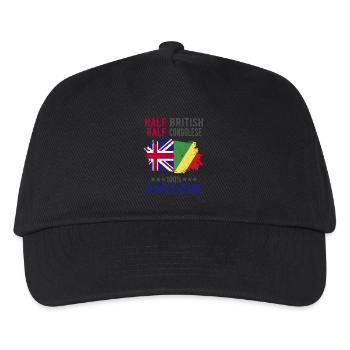 Half British Half Congolese - Kids’ Baseball Cap - black - Front