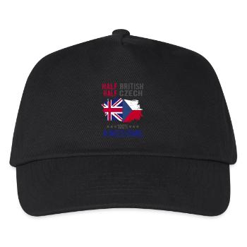Half British Half Czech - Kids’ Baseball Cap - black - Front