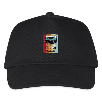 Retro Cassette Fan Cassette Motif - Kids’ Baseball Cap - black - Front