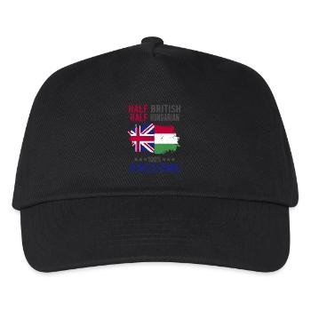 Half British Half Hungarian - Kids’ Baseball Cap - black - Front