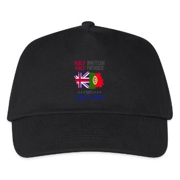Half British Half Portuguese - Kids’ Baseball Cap - black - Front
