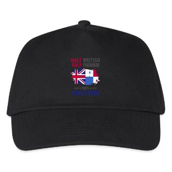Half British Half Panama - Kids’ Baseball Cap - black - Front