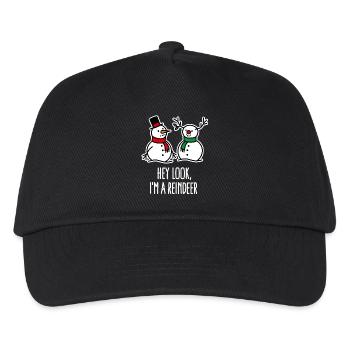Ugly Christmas, Snowman Cartoon Reindeer Joke - Kids’ Baseball Cap - black - Front