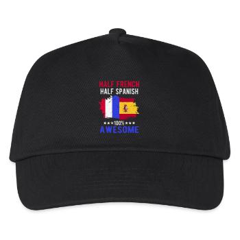 Moitié Français moitié espagnol - Casquette de baseball Enfant - noir - Devant
