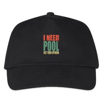 Pool Spruch lustig - Kinder Basecap - Schwarz - Vorne