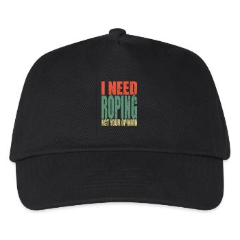 Roping saying funny - Kids’ Baseball Cap - black - Front