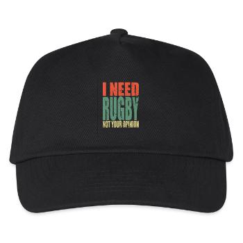 Rugby drôle - Casquette de baseball Enfant - noir - Devant