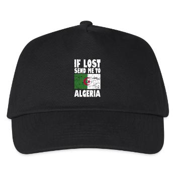 Algerien Flagge Spruch - Kinder Basecap - Schwarz - Vorne