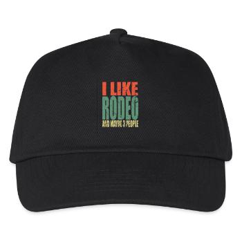 Rodeo Spruch lustig - Kinder Basecap - Schwarz - Vorne