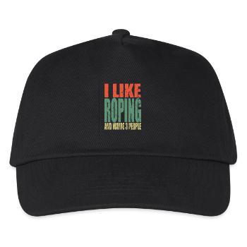 Roping saying funny - Kids’ Baseball Cap - black - Front