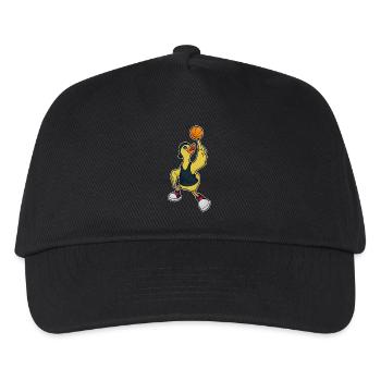 Ente Basketballspieler Basketball - Kinder Basecap - Schwarz - Vorne