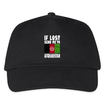 Afghanistan Flagge Spruch - Kinder Basecap - Schwarz - Vorne