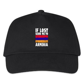 Armenien Flagge Spruch - Kinder Basecap - Schwarz - Vorne