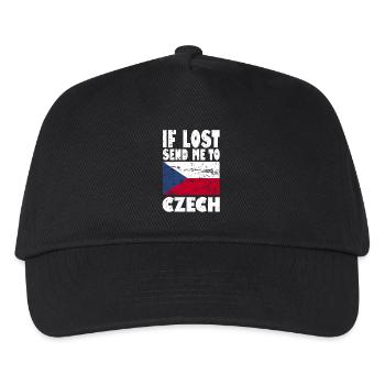 Czech Republic Flag Saying - Kids’ Baseball Cap - black - Front