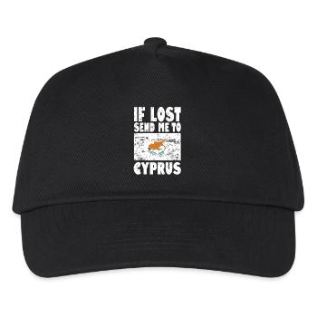 Drapeau de Chypre Disant - Casquette de baseball Enfant - noir - Devant