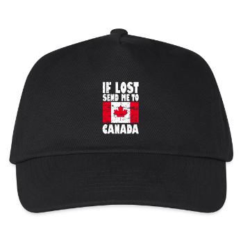 Drapeau du Canada - Casquette de baseball Enfant - noir - Devant
