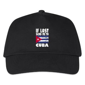Kuba Flagge Spruch - Kinder Basecap - Schwarz - Vorne