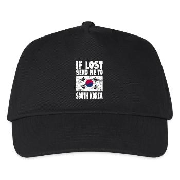 South Korea Flag Saying - Kids’ Baseball Cap - black - Front