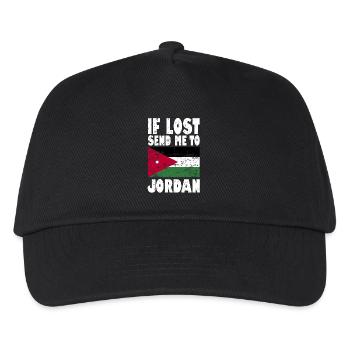 Jordanien Flagge Spruch - Kinder Basecap - Schwarz - Vorne