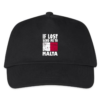 Drapeau de Malte - Casquette de baseball Enfant - noir - Devant