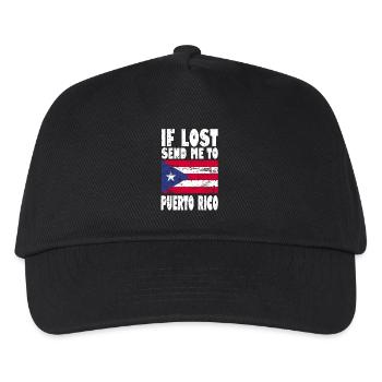 PUERTO RICO Flagge Spruch - Kinder Basecap - Schwarz - Vorne