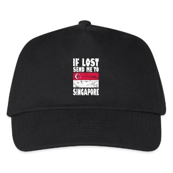 Singapore Flag Saying - Kids’ Baseball Cap - black - Front