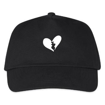 Gebrochenes Herz - Kinder Basecap - Schwarz - Vorne